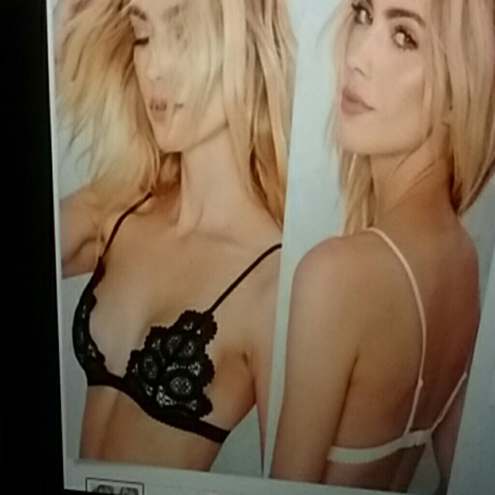 Floral sheer lace bralette large new